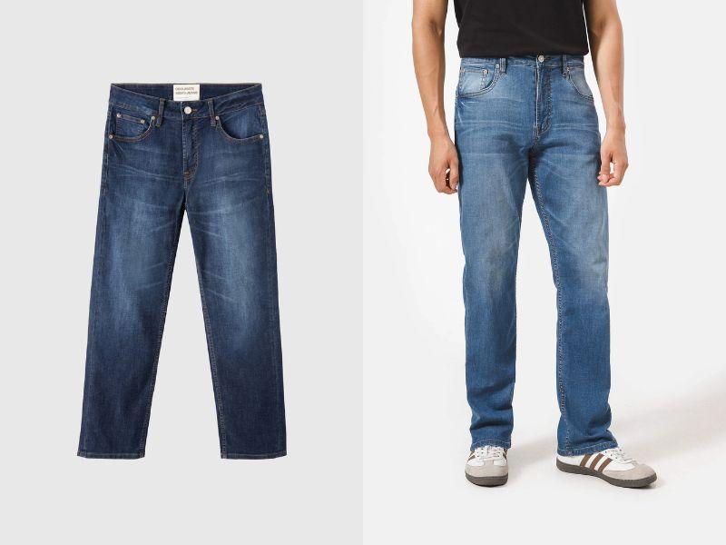 Thiết kế quần jeans dáng straight dễ mặc, phù hợp mọi vóc dáng