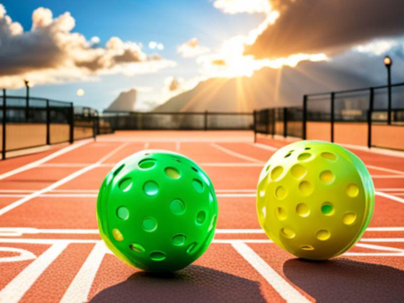 Bóng pickleball được làm từ loại nhựa cứng cao cấp