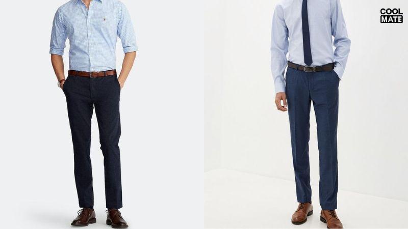  Giày Oxford nam phối Quần tây và Áo sơ mi