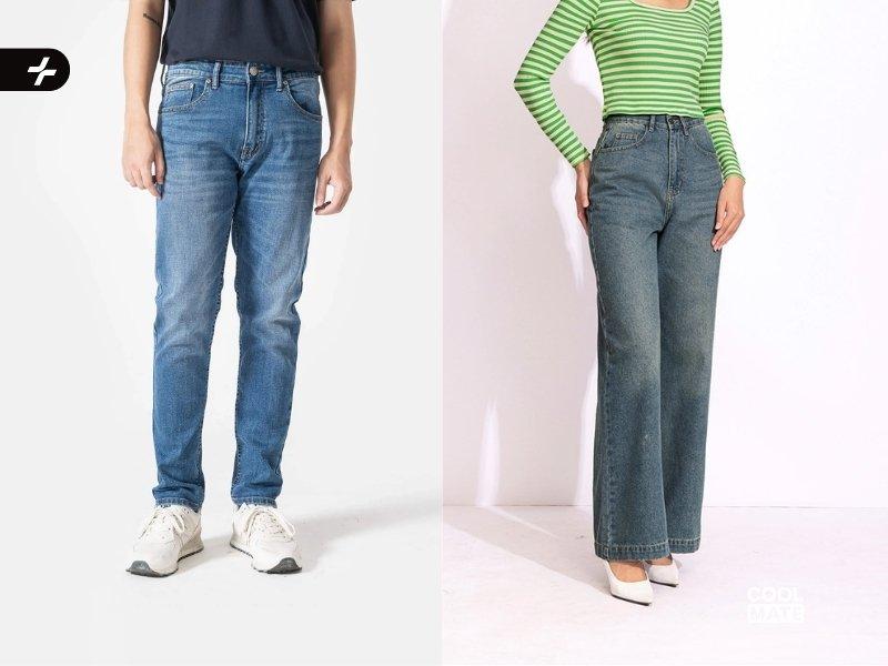 Trong cùng một size chiều dài quần jean nam sẽ dài hơn