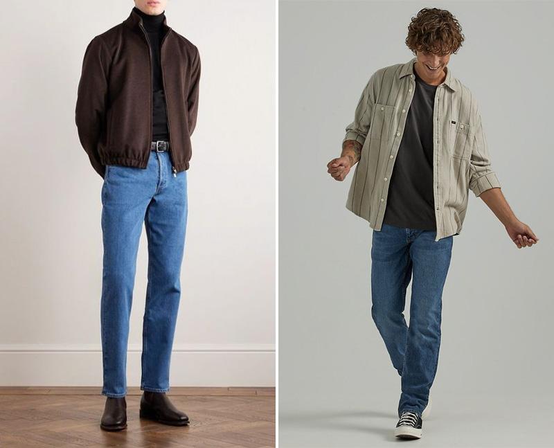 Quần jean semi-slim và slim