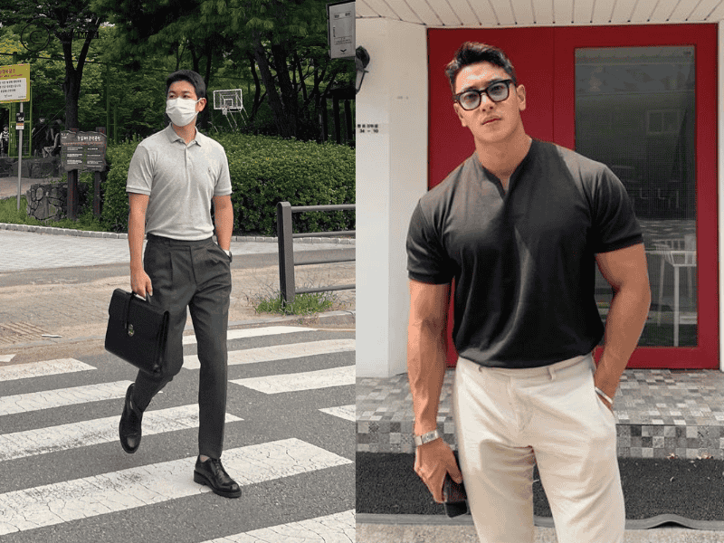 Áo polo và quần vải