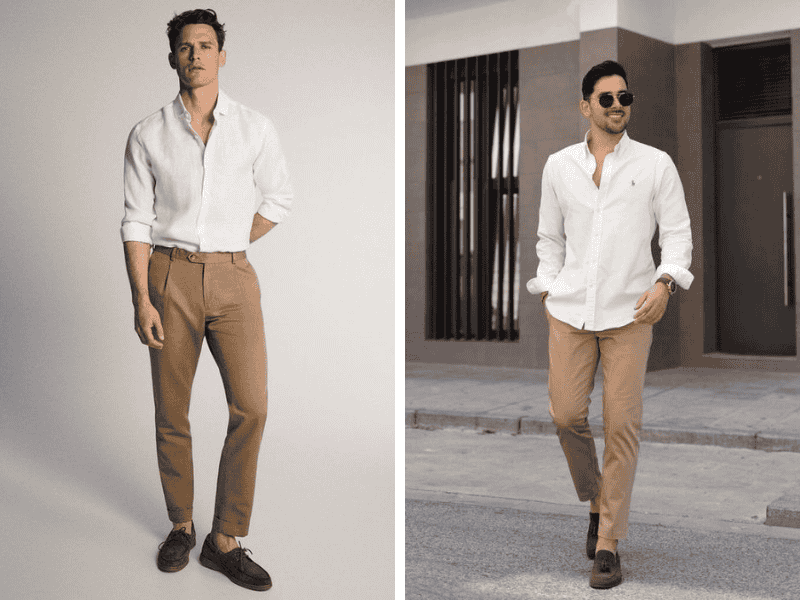 Sơ mi slimfit và quần vải
