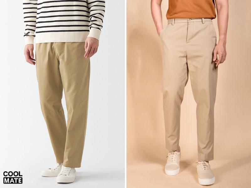 phân biệt quần chinos với kaki