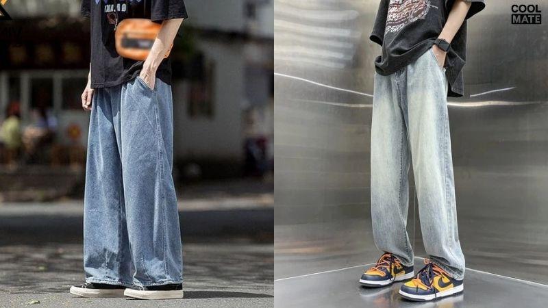 Dáng baggy jeans là dạng quần có kích thước túi chéo lớn nhất trong các mẫu quần
