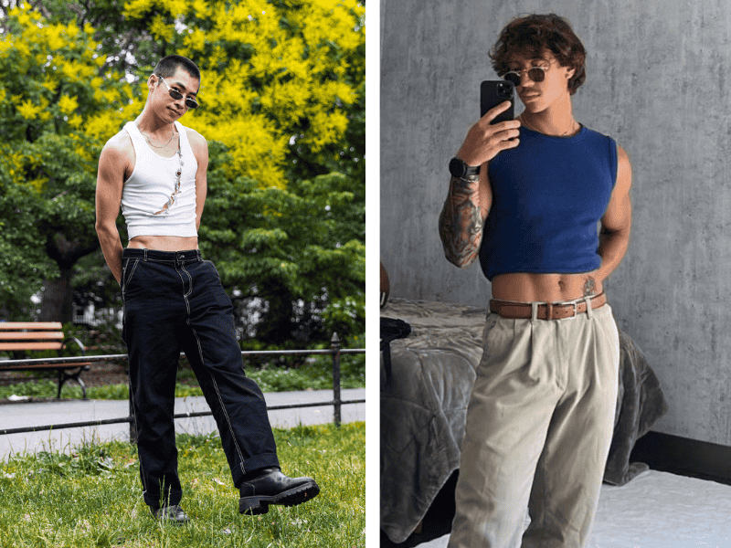 Phá cách với áo croptop nam.