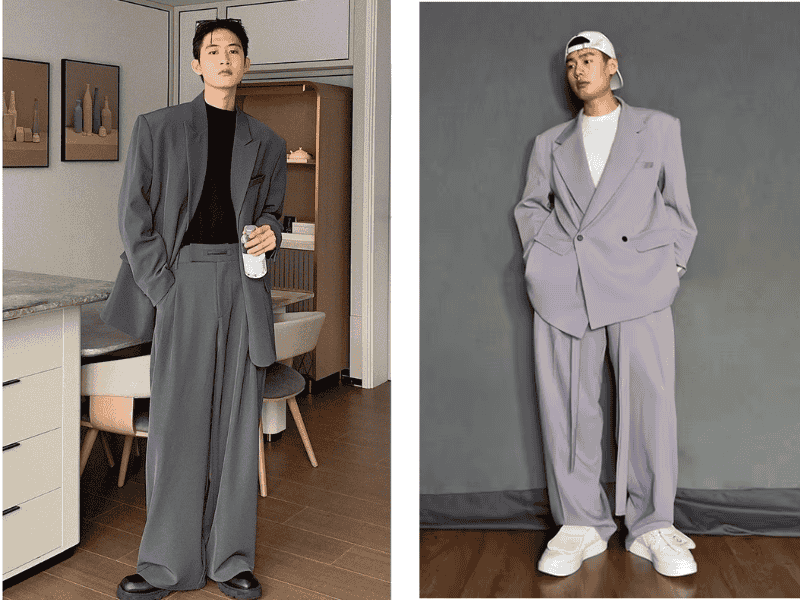 Phong cách lịch thiệp và mới lạ với áo blazer cùng quần Palazzo.