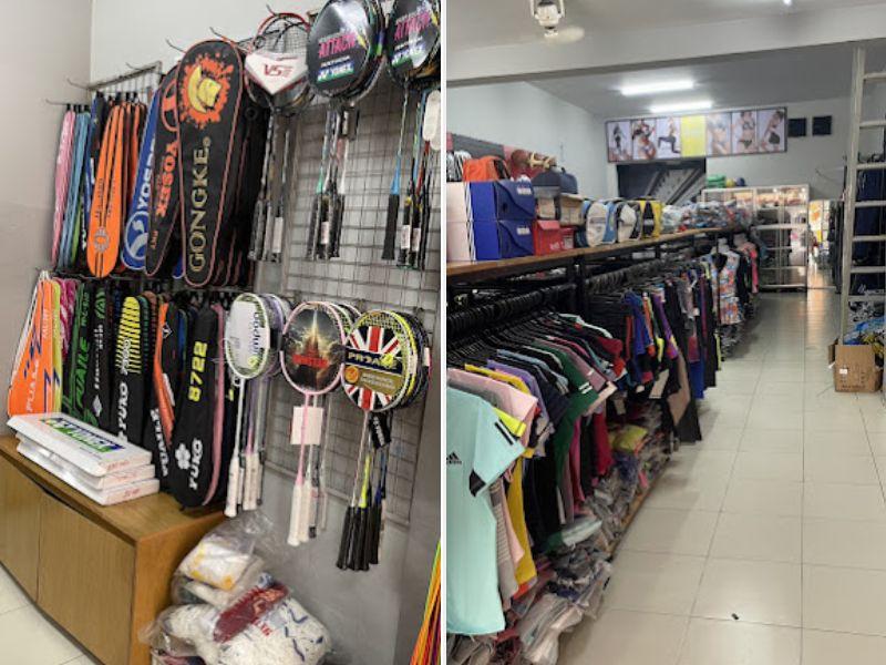 Các sản phẩm trưng bày tại Phong Sport