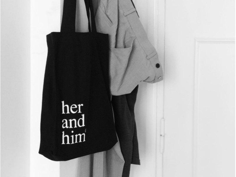 Túi tote Her And Him tối giản, thanh lịch