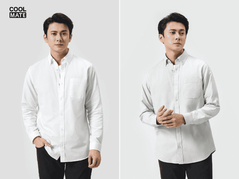 Lựa chọn những áo sơ mi có màu sắc cơ bản như trắng, xanh dương hoặc sọc nhỏ để dễ dàng kết hợp với các loại trang phục khác