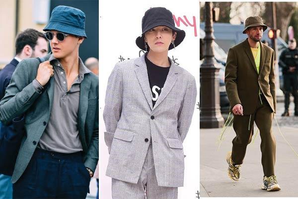 Phối mũ bucket với áo vest