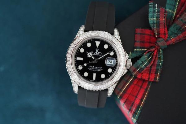 Đồng hồ rolex nam đính kim cương Master 226679TBR Baguette