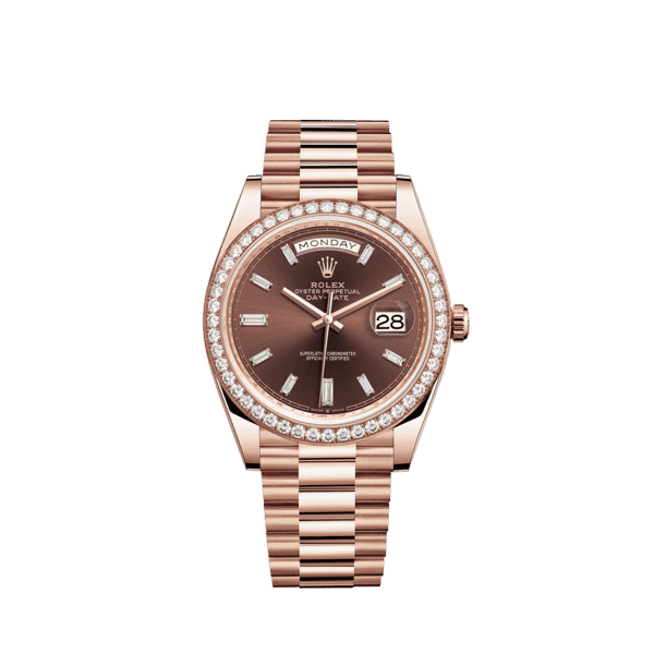 Đồng hồ Rolex nam đính đá Day-Date 228345RBR-0006 Chocolate