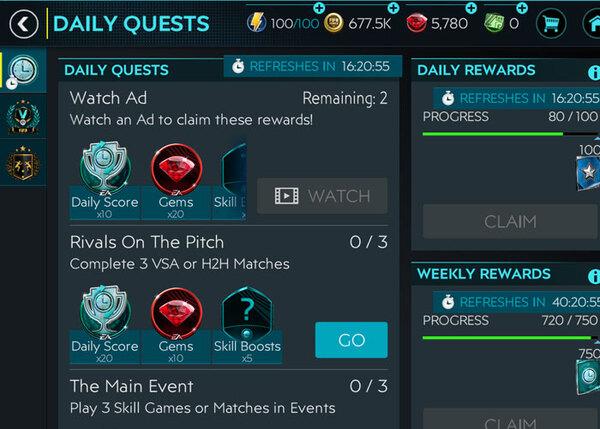 Nhiệm vụ hàng ngày FIFA Mobile