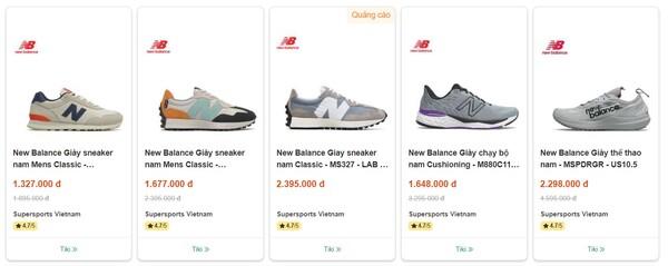 Giày New Balance chính hãng có giá khá cao