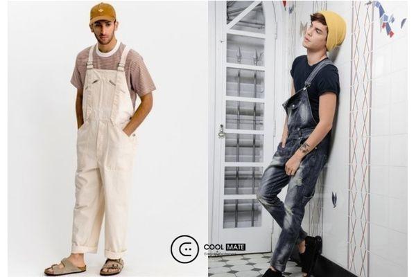 Dép quai hậu cũng là phụ kiện rất “hợp rơ” với quần yếm nam.