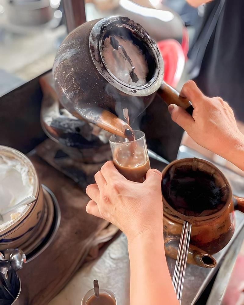 Siêu đất được sử dụng để pha cà phê vợt