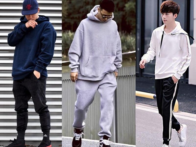 Phối đồ kết hợp áo hoodies và quần jogger