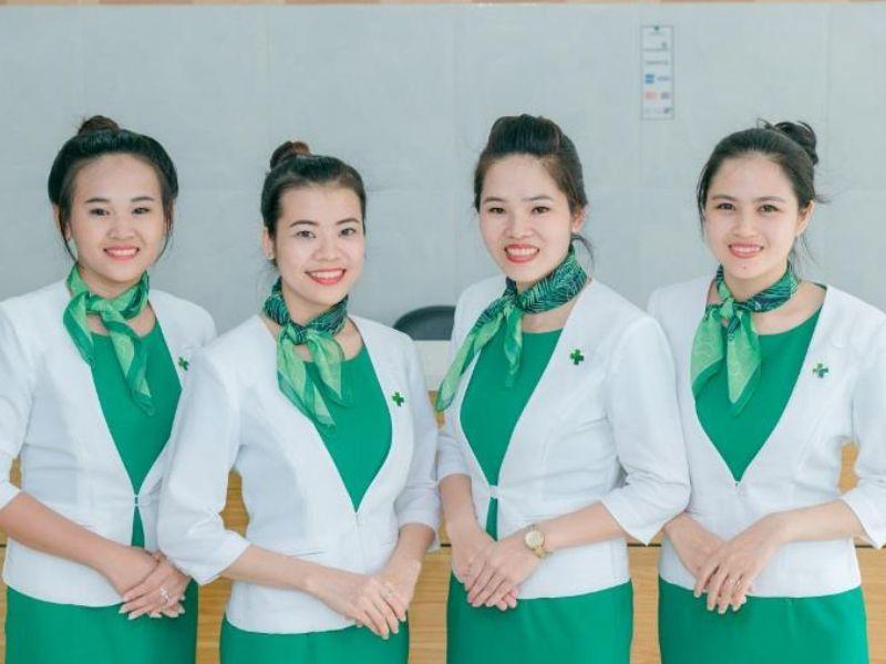mẫu đồng phục lễ tân nha khoa