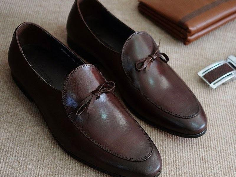 Giày Tassel Loafer thiết kế buộc nơ cách điệu