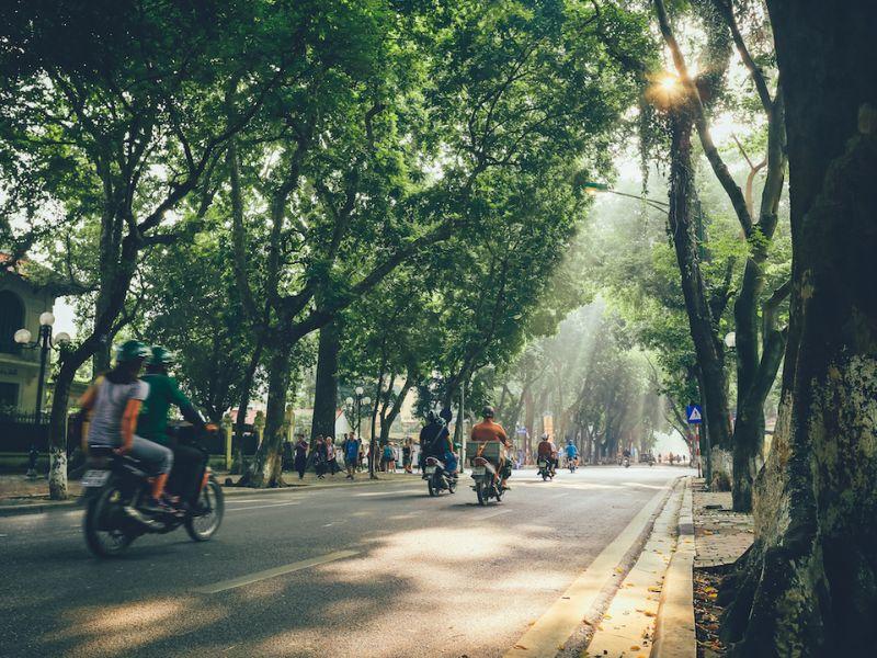 Phố Phan Đình Phùng mùa thu