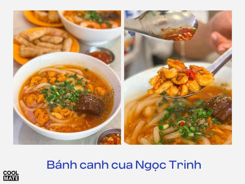 Một phần bánh canh cua vô cùng hấp dẫn tại quán Ngọc Trinh