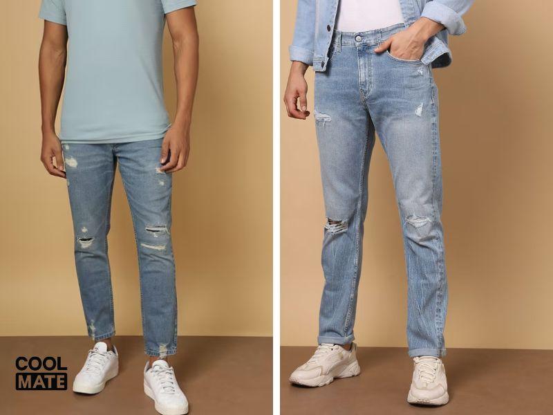 Distressed jeans