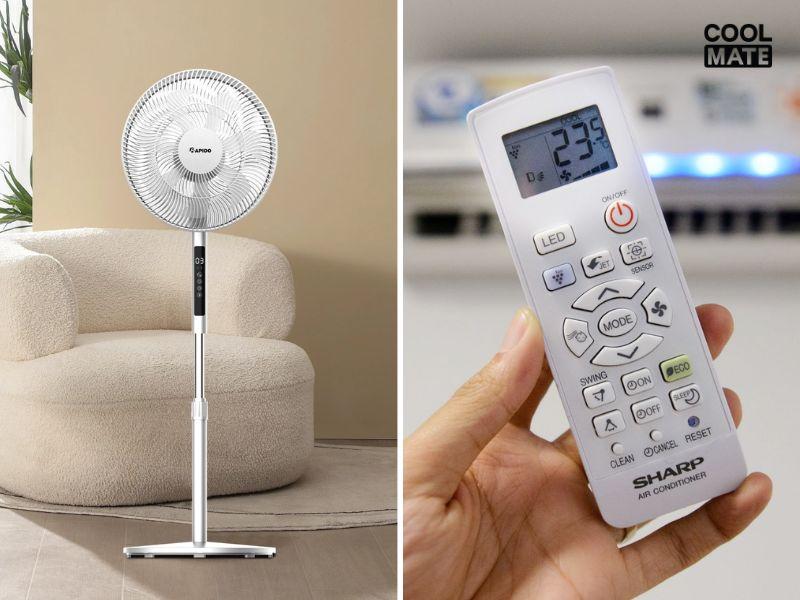 Dùng quạt để làm khô quần lót nam