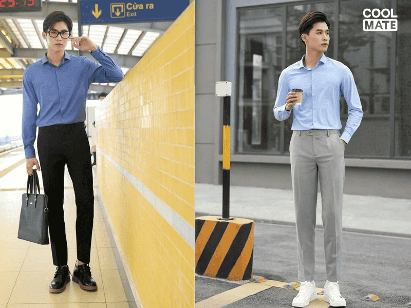  An to&agrave;n với &aacute;o sơ mi v&agrave; quần t&acirc;y