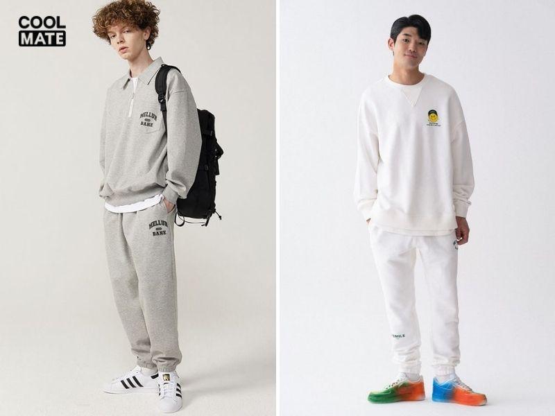 Phối quần jogger nam đồ bộ