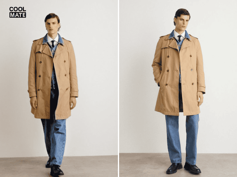 Phối giày Derby với áo trendcoat - phong cách thời thượng