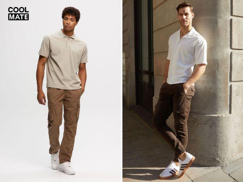 Phối quần jogger nam với áo polo