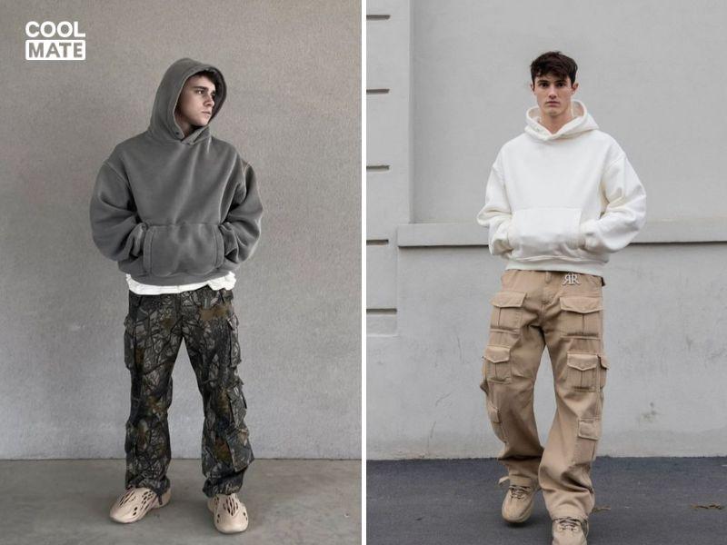 Phối quần jogger nam với hoodie