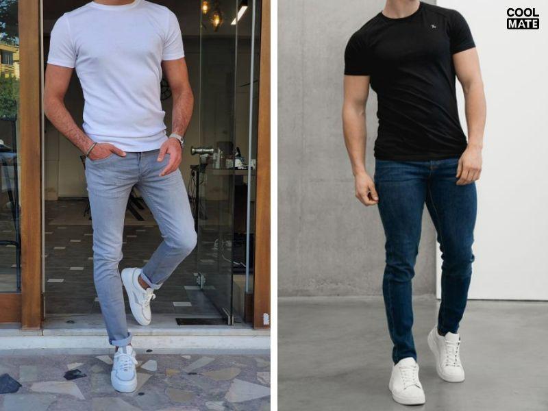 Áo phông phối quần jean công sở mùa hè