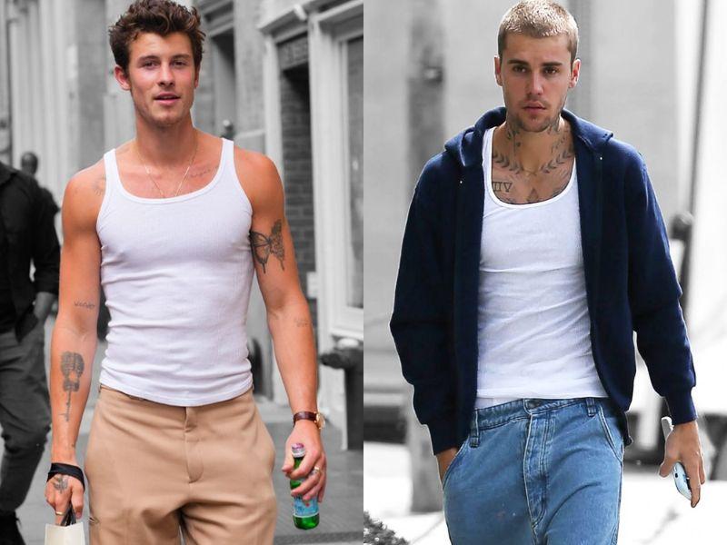 Phối áo tank top với quần jeans