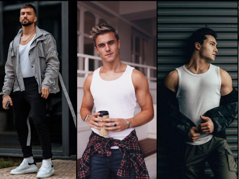 Phối áo tank top với áo khoác ngoài