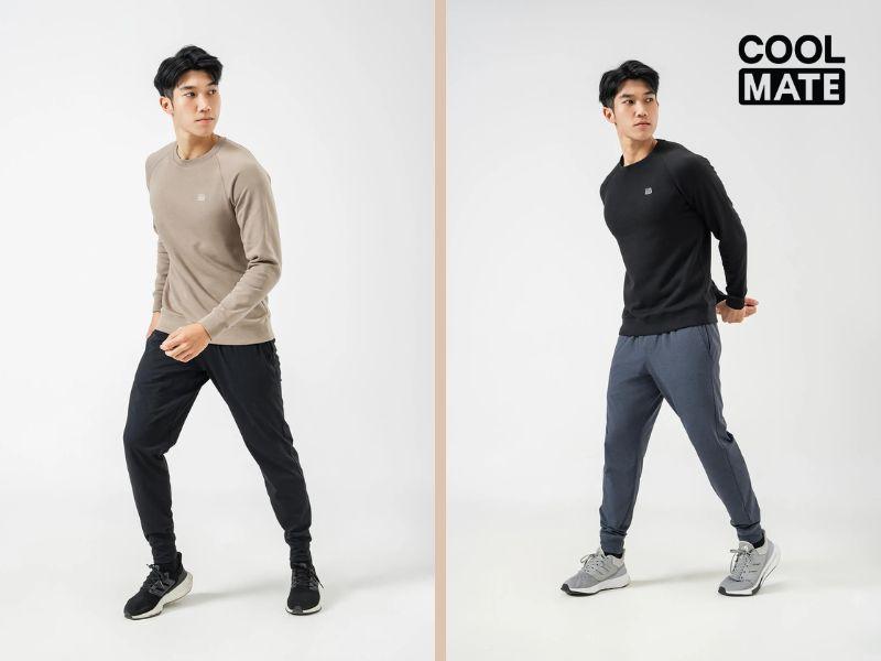 Áo Sweatshirt thể thao active - Top áo dài tay Coolmate bạn nên mua