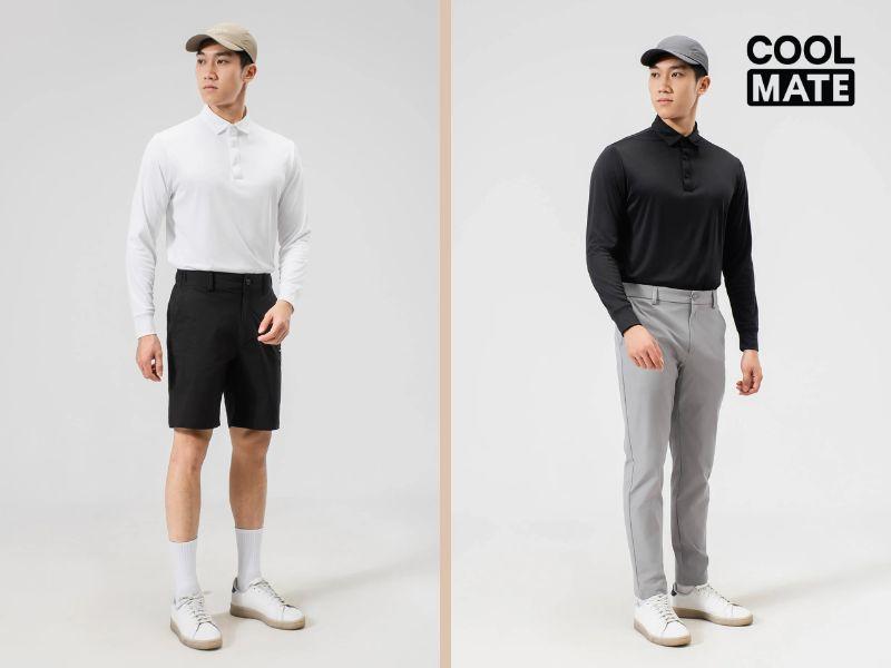 Áo Polo Nam Dài Tay Thể Thao Essentials