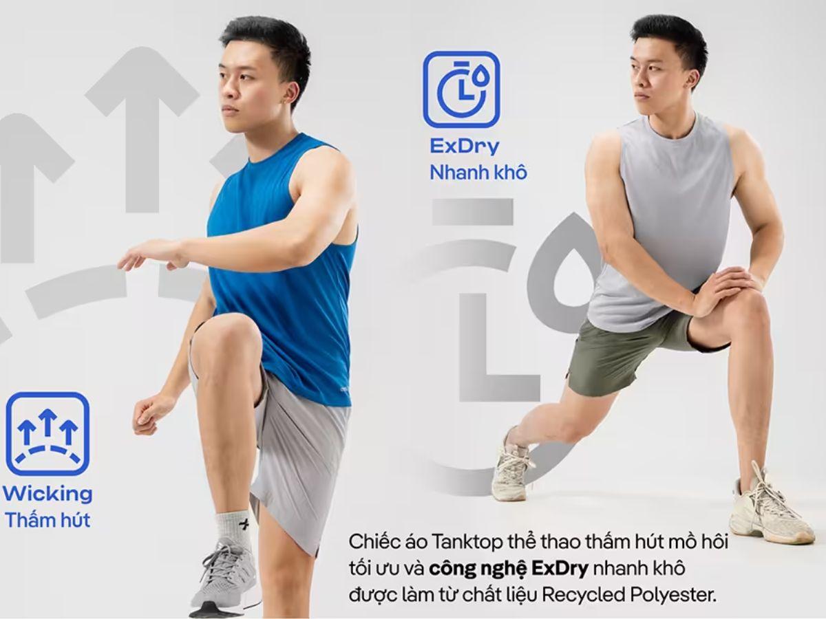 Kết hợp 2 công nghệ Ex-dry và Wicking