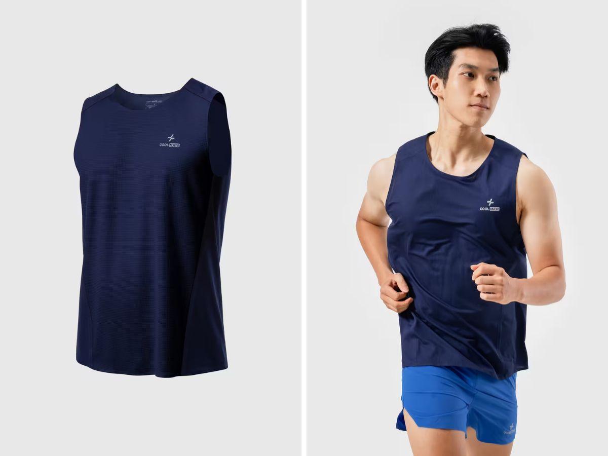 Áo sở hữu kiểu dáng singlet tối ưu cho chuyển động sải tay
