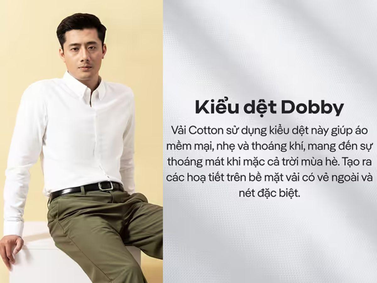 Nổi bật với kỹ thuật dệt Dobby tạo nên những họa tiết nổi tinh tế trên bề mặt vải