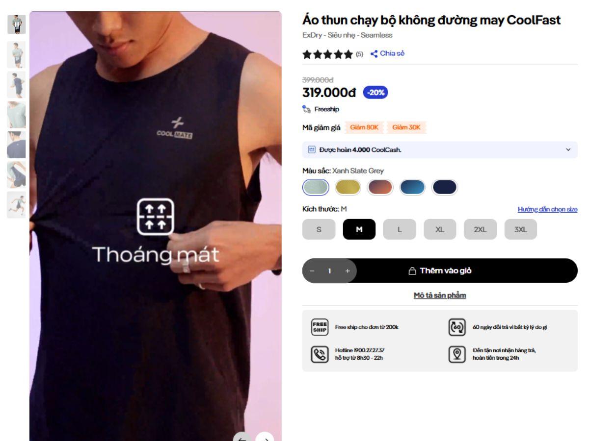 Bảng màu áo đa dạng đáp ứng nhu cầu thời trang