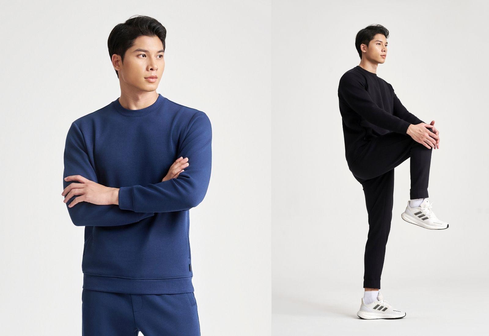 Set nỉ nam All-day Sweatshirt - Xanh Navy