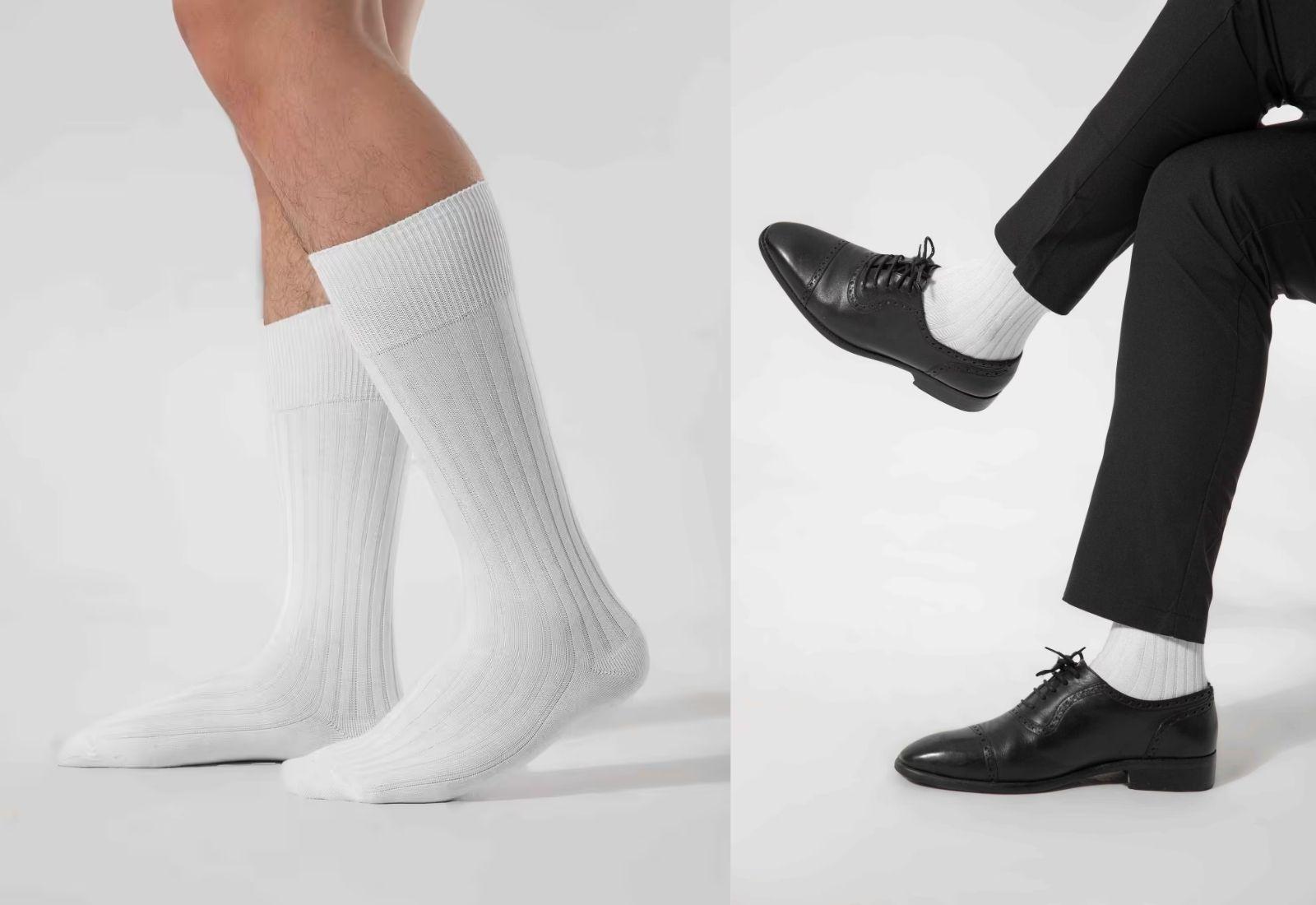 Combo 2 đôi Tất cổ dài Cotton Ribbed Coolmate