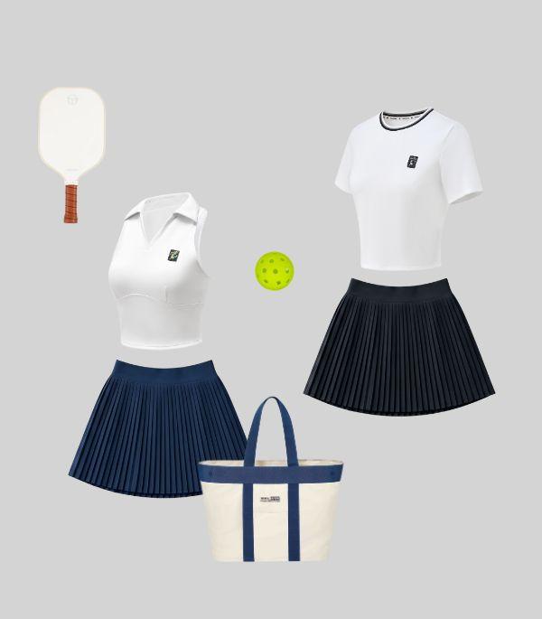 Tập luyện pickleball, tennis và mặc thường ngày