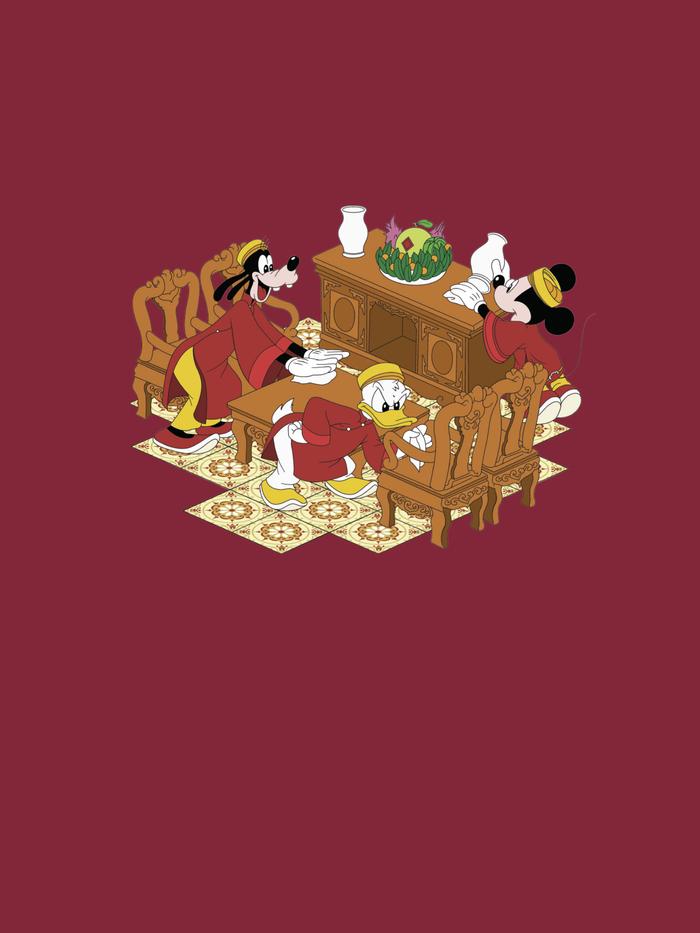 Áo Thun Mickey Dọn nhà đón Tết - undefined