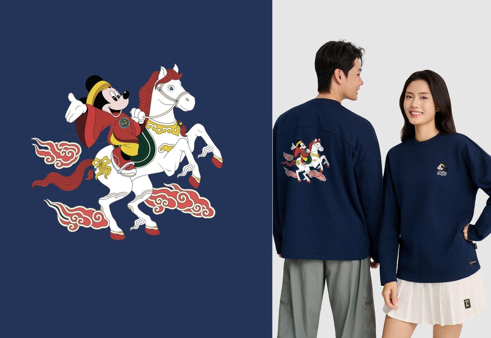 Áo dài tay Relax Mickey Hí hửng