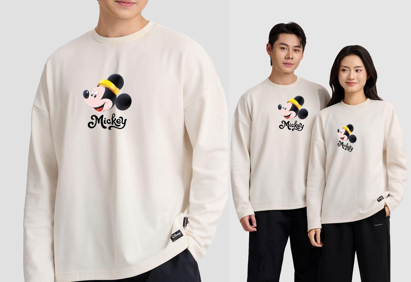 Áo dài tay Relax Mickey Tết