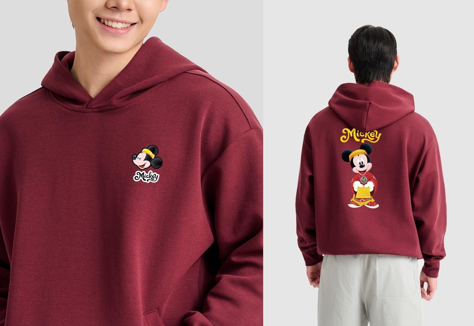 Áo nỉ Hoodie Mickey Lì Xì