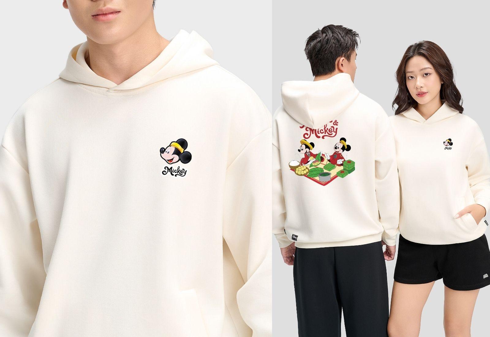 Áo nỉ Hoodie Mickey & Minnie chào Tết